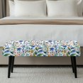 thumbnail image 5 of Uourmeti Polyester Spandex Bench Covers for Bedroom Home, Anti Dust Full Elastic Wrap Dining Bench Covers, Flowers, 5 of 9