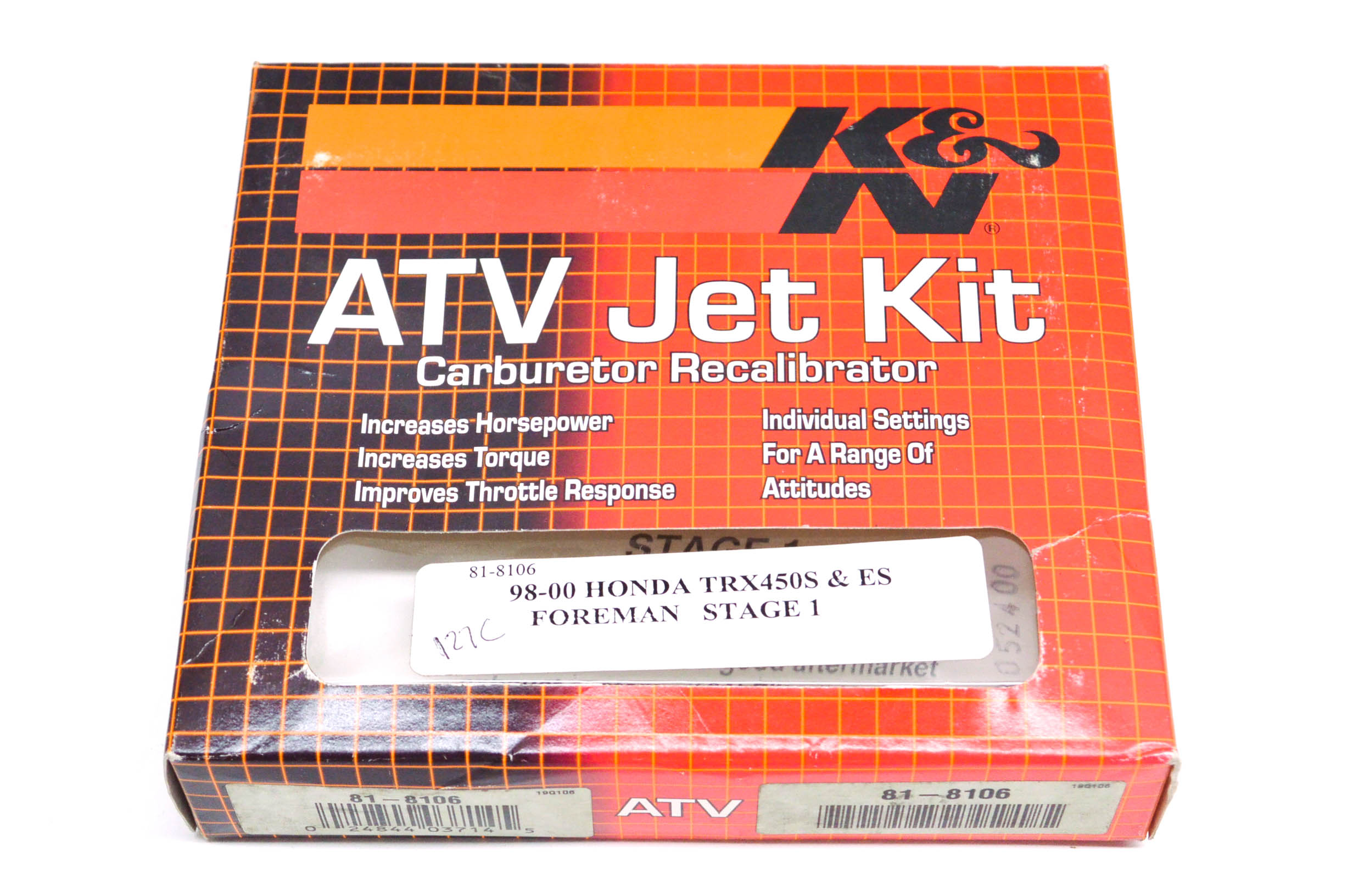 K&N 818106, 26595 ATV Jet Kit Carburetor Recalibrator NOS
