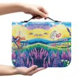 thumbnail image 2 of HELLHERO Lavender Cross Landscape PU Leather Bible Cover, Large Capacity Portable Church Bible Bag for Church Study and Daily Carry, 2 of 12