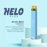 HELO Plus Caffeine Diffuser, Arctic Mint - 800 Puffs | 0% Nicotine, Vegan, Sugar-Free, Gluten-Free Aromatherapy