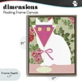thumbnail image 4 of Stupell Industries Eclectic White Cat with Pink Martini Brown Floating Frame Canvas Art, 17 x 21, by Lil' Rue, 4 of 8