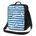 thumbnail image 1 of Disketp Ocean on Striped Bolsa Térmica Estampada para Almuerzo, Lonchera para Hombres y Mujeres Adultos, 1 of 7