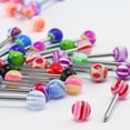 thumbnail image 3 of Flmtop 30 Pcs Multicolor Tounge Rings Bars 316L Chirurgie en Acier Barbell Corps Piercing Jewelry, 3 of 7