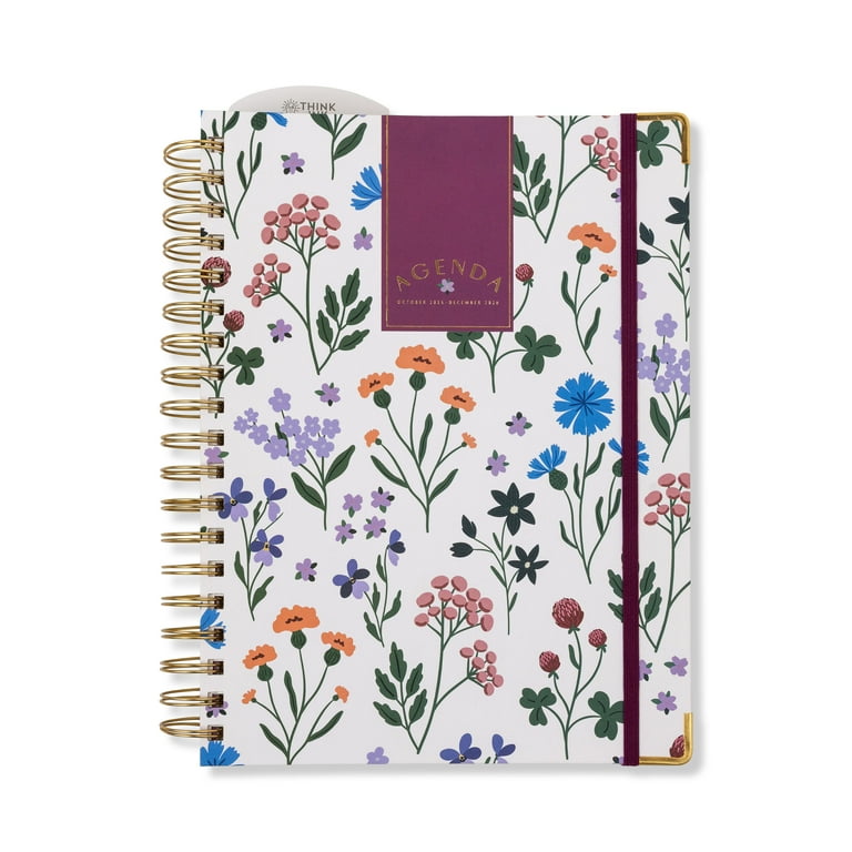 Think Ink Twin Wire 15 Month Wildflower Planner - 7.5” x 10