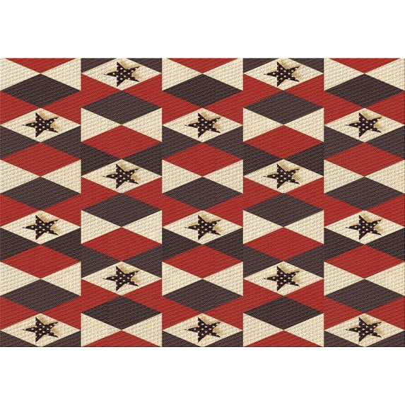 Ahgly Company Machine Washable Indoor Rectangle Transitional Camel Brown Area Rugs, 5' x 8'