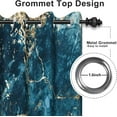 thumbnail image 3 of Teal Marble Curtains For Living Room, Abstract Blue Gold Ocean Print Window Drapes Curtain Modern Luxury Art Window Drapes For Bedroom Decor 53"W x 84"L (Pack of 2), 3 of 6