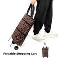 thumbnail image 2 of Folding Shopping Bag, Reusable Portable Collapsible Trolley Bags, Foldable Shopping Cart with Wheels Grocery Bag for Travel Shopping Camp, 18L, 2 of 6