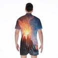 thumbnail image 2 of Erupting Volcano Short Sleeve Men'S Rompers Casual Summer Jumpsuits Outfit, 2 of 4