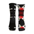 thumbnail image 2 of Women's Men's Bowling Bottle Print Colorful Novelty Pattern Crew Athletic Socks, 2 of 7