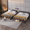 thumbnail image 5 of Morufur Bunk Bed Full over Full, Heavy Duty Metal Bunkbeds with Ladder and Full-Length Guardrail, Convertible into 2 Individual Beds for Teens and Adults, Under-Bed Storage Space, 5 of 10