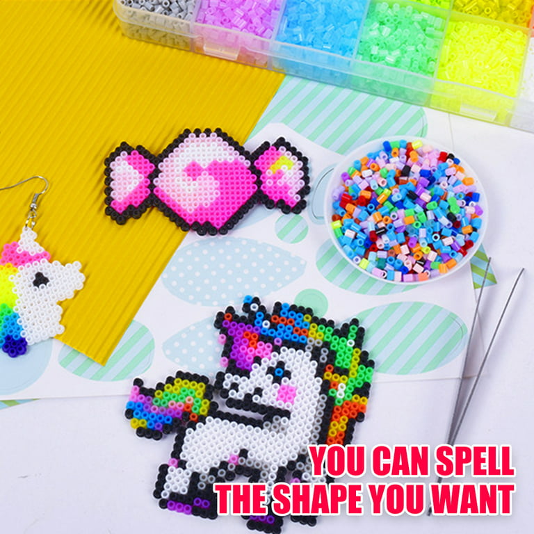 Rainbow Unicorn Perler Fuse Bead Craft Template