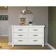 thumbnail image 6 of Evolur Andorra Double Dresser, Spacious Six Drawer Dresser, Made of Hardwood, Weathered White, 6 of 12