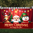 thumbnail image 3 of Festive Design Merry Christmas Banner Reindeer Santa Snowman Christmas Tree for Holiday Party Indoor Decoration Family Celebration, 3 of 9