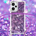 thumbnail image 4 of for Xiaomi Poco F5 5G Clear Case with Crossbody Lanyard, Glitter Sparkly Bling Quicksand with Detachable Adjustable Shoulder Neck Strap Cover Cases for Xiaomi Poco F5 5G QKG Purple, 4 of 14