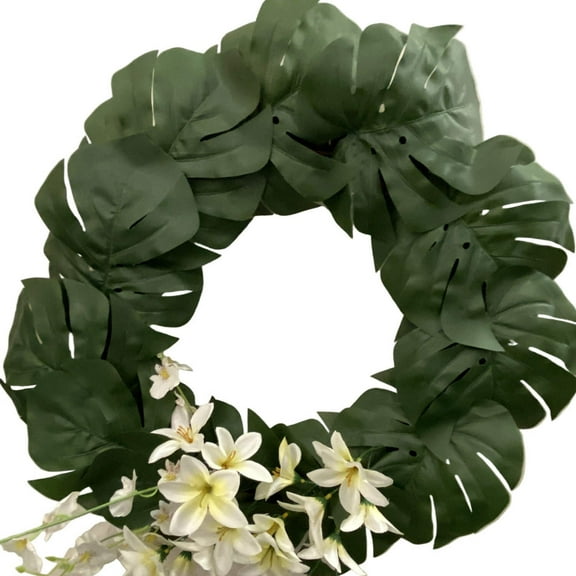 Ashland Sand and Sea Wreath with White Flowers 22"