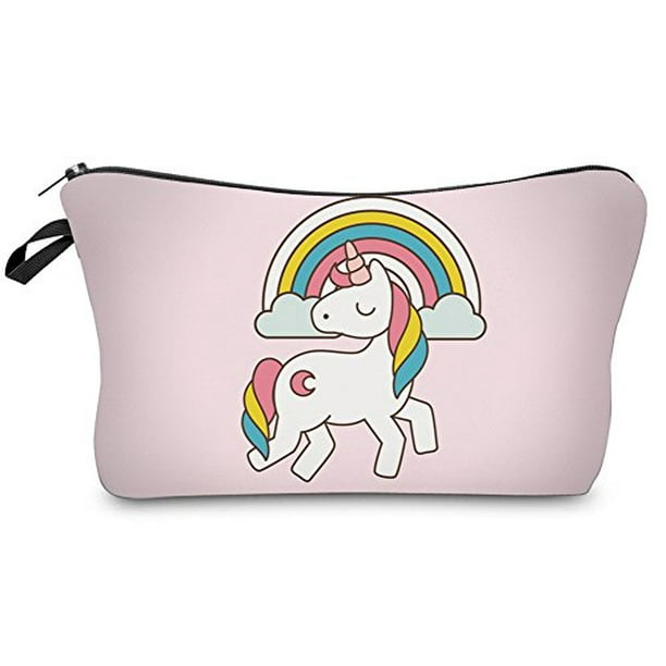 StylesILove Unique Unicorn Collection Pouch Travel Case Cosmetic Makeup Bag (Pink)