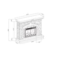 thumbnail image 6 of 36" Electric Fireplace Mantel with Faux Brick-Grey, 6 of 7