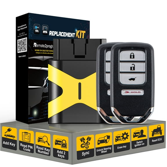 Simple Key Programmer Kit for No Working Remote and Keyless Entry Remote Replacement for 2016-2020 Honda HR-V with FCC: KR5V1X