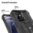thumbnail image 3 of FITO For iPhone 12 Mini Case, Phone Case with Screen Protector and Kickstand (Black), 3 of 7