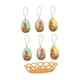 thumbnail image 3 of 6 huevos de Pascua con canasta para decorar, ideales como regalo de fiesta. Estampado de conejo marrón, 3 of 9