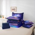 thumbnail image 6 of Manfei Colorful Axolotl 7-Piece Twin Bedding,Cute Amphibian Bedding Comforter Set,Navy Blue Reversible, 6 of 7