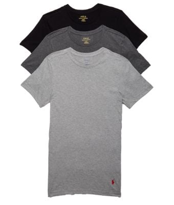 Polo Ralph Lauren Mens Slim Fit Cotton T-Shirt 3-Pack Style-RSCNP3 -  