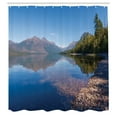 thumbnail image 3 of Ambesonne Glacier National Park Shower Curtain, Forest Scene, 69"Wx75"L, Multicolor, 3 of 5