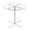 Silver, Transparent, variant on Ciphrias Round Glass Dining Table 36 In Gold Metal For Kitchen Small Space