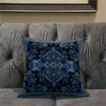 thumbnail image 5 of Amrita Sen Designs  26 x 26 in. Floral Paisley Broadcloth Indoor & Outdoor Zippered Pillow - Blue & Yellow, 5 of 5