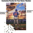 thumbnail image 2 of Wooden Jigsaw Puzzles for Adults - Custom Name and Number on (Chicago) Baseball Player Art Photo - 300 500 1000PCS Puzzles Game Home Wall Decor, 2 of 5