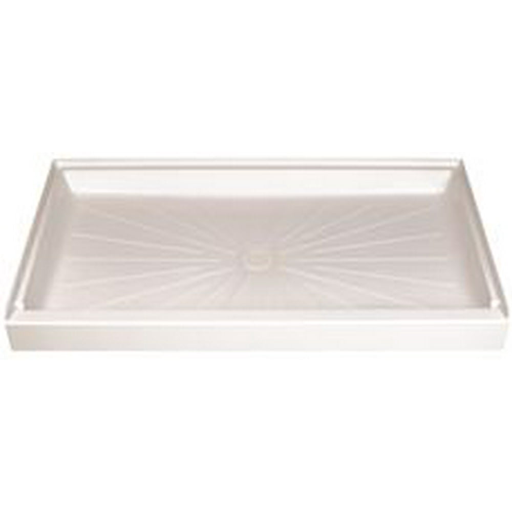 Durabase Fiberglass Rectangular Shower Floor, White, 34 X 60 In