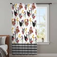 thumbnail image 3 of Farmhouse Rooster Sheer Curtains 96" Long, Country Watercolor Flowers Black Plaid Light Filering Curtains, Privacy Drapes Simi Floor to Veiling Curtain for Living Room Bedroom Large Window Treatment, 3 of 9