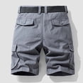 thumbnail image 4 of pstuiky Pantalones cortos para hombre, Pantalones cortos cargo de talla grande para hombre, con múltiples bolsillos, holgados, para playa y verano Pantalones cortos de baloncesto, 4 of 4