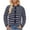 Navy, variant on Women's Striped Cardigan Sweater Button Down Knit Loose Top Long Sleeve Casual Jacket with Pockets Crew Neck Winter Short Coat (Beige L)