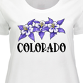 thumbnail image 4 of Inktastic Colorado Columbine Flowers Women's Plus Size T-Shirt, 4 of 5