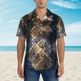thumbnail image 4 of Bixox Men's Hawaiian Shirts Men's Watercolor Snake Skin Print Short-Sleeve Shirt-Small, 4 of 8