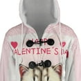 thumbnail image 4 of Happy Valentine's Day Exotic Shorthair Brings Love Heart All Over Print 3D Hooded Duffle Toggle Coat Cat Lover Kitten Owner Gifts - 02028, 4 of 6
