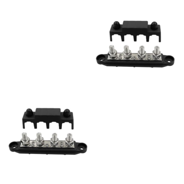Scienceny Bloque de distribución de energía con cubierta Ajuste resistente para barco Negro M10 Negro M10 2piezas