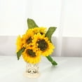 Big Sale! Feinib 1Pc Artificial Flower Bouquet, Artificial Sunflower 1