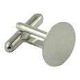 thumbnail image 1 of keepw 10 pcs Blank Setting Base Pad Cuff Links DIY Wedding Formal Cufflink Silver Silver 10 pcs, 1 of 4