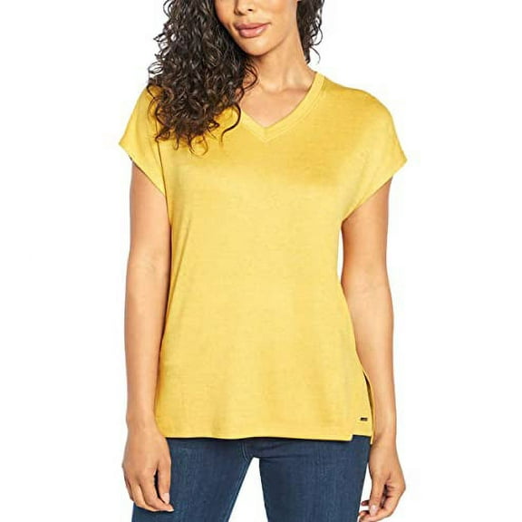 Orvis Womens V-Neck Tunic Top Size: XS, Color: Mustard