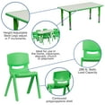 thumbnail image 6 of Emma + Oliver 23.625"W x 47.25"L Green Plastic Activity Table Set-6 Chairs, 6 of 10