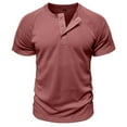 thumbnail image 5 of Rhuody t shirts for men Short Sleeve Round neck Tee Shirts Shirt Solid Colour Sports Tops Clothings Red S, 5 of 6