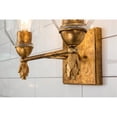 thumbnail image 2 of Bowery Hill 2-light Flame-shaped Bath Vanity Light in Distressed Gold, 2 of 7
