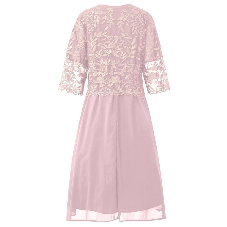 Youmylove Women's Summer Shirt Dress Womens Plus Size Lace Dress 2 Piece  Outfit Elegant Of The Bride Dresses Evening Party Gown Graduation Dress for  Women - Walmart.com