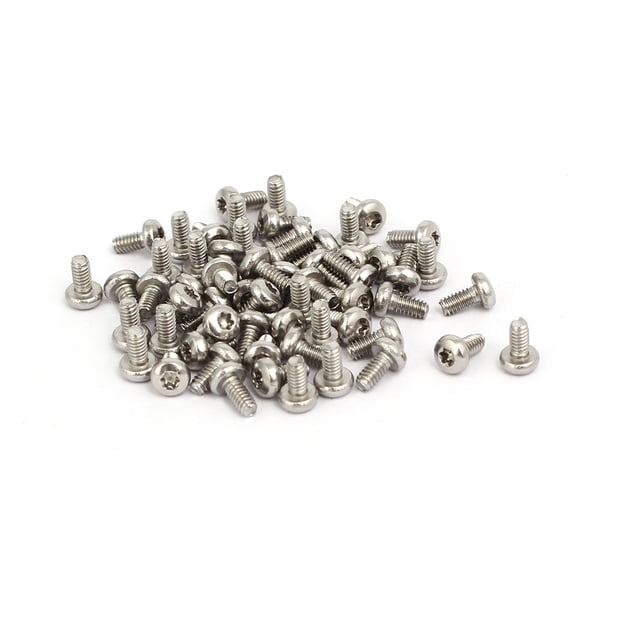 Tornillos de cabeza redonda Torx de acero inoxidable 304 M2x4mm, 60 piezas