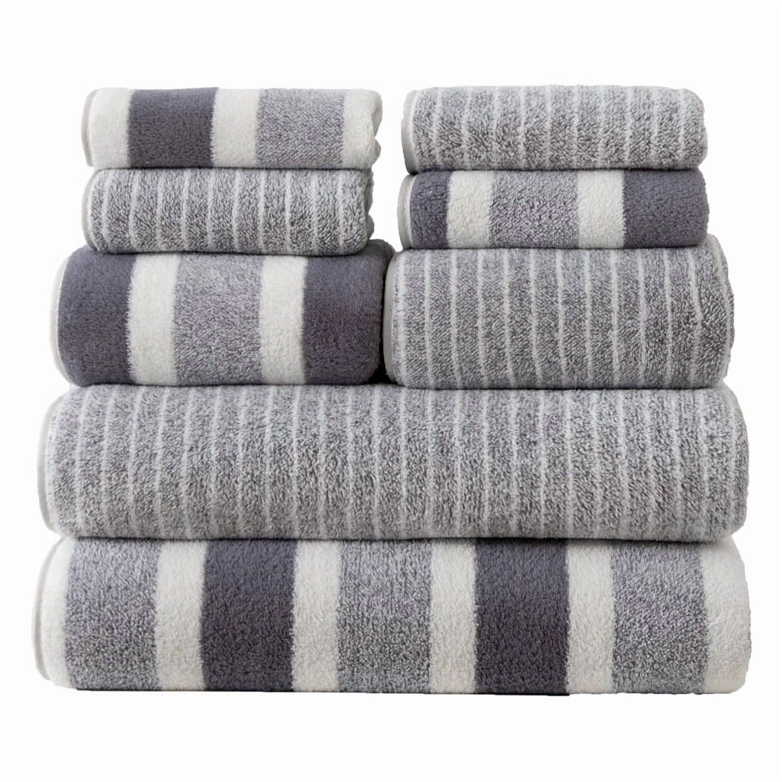Nvzi Towel Set, 6-Pcs pink (2 Hand Towels +2 Washcloths+2 Bath Towels) Soft Towels for Bathroom, Coral Fleece - 30*30cm/35*75cm/70*140cm, Absorbent & Cozy .