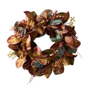 Better Homes & Gardens Artificial Magnolia Leaf Wreath, Bendable Design, High-Quality Decor