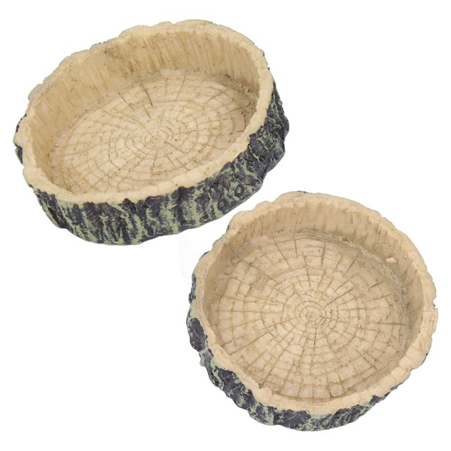 Plato para reptiles, 2 piezas Plato para agua para reptiles Cuenco para comida para reptiles Plato para agua para lagartos Estética elegante