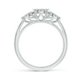 thumbnail image 2 of ANGARA Natural 0.14 Ct. Diamond Side Stone Ring in 14K White Gold for Women (Ring Size: 3), 2 of 9